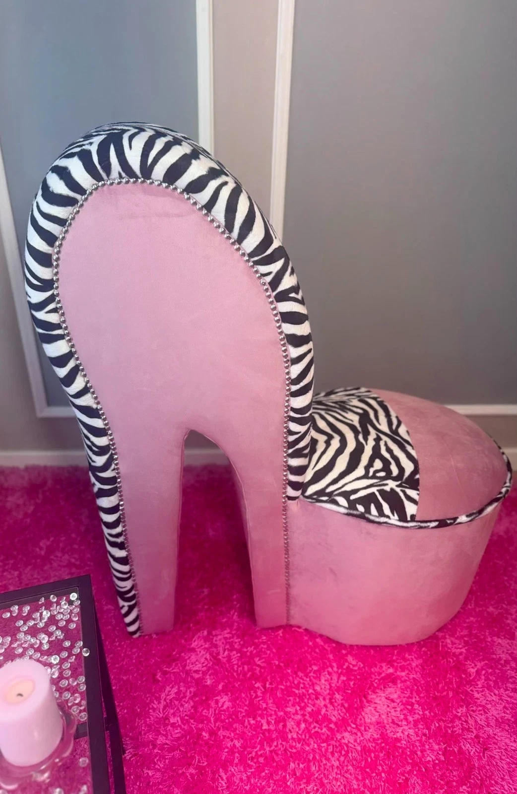 luxury-baby-pink-plush-zebra-print-high-heel-shoe-chair-glam-statement-seat